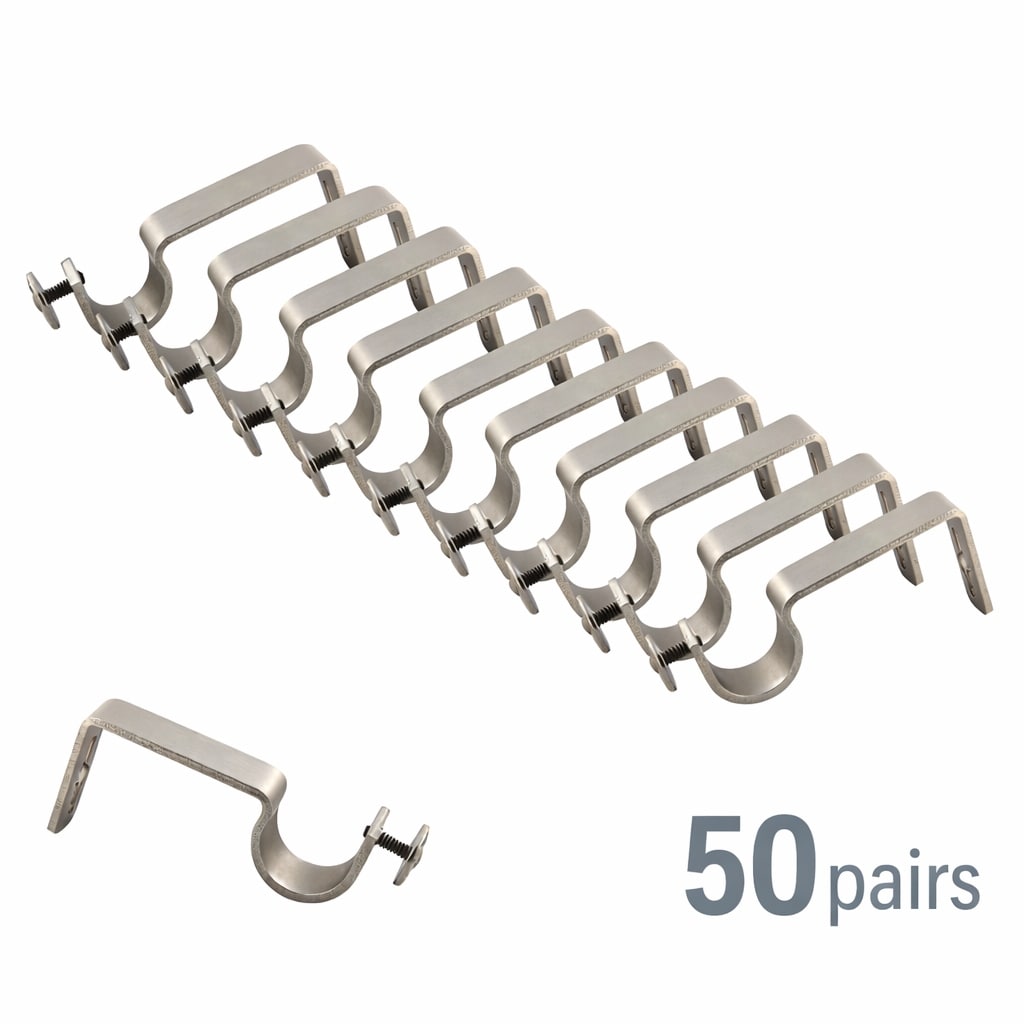Instyledesign Single Brackets For 1 Rod 50 Pairs