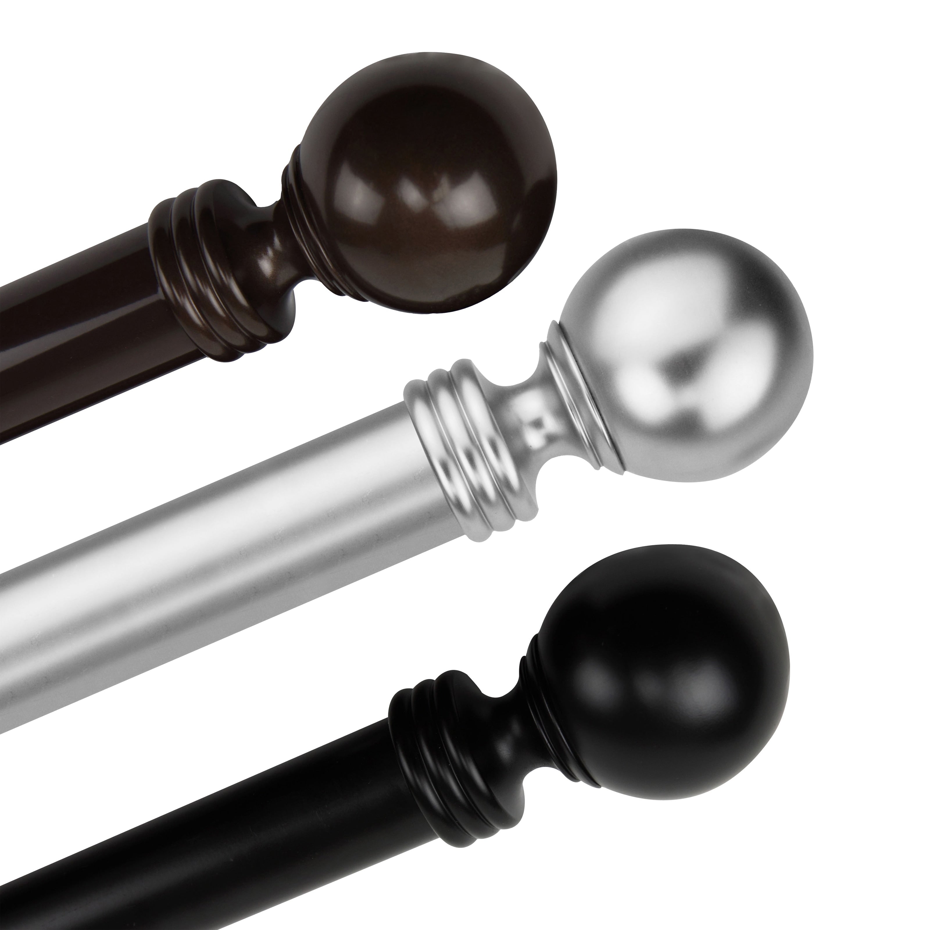 Instyledesign Sondra 1.5 Inch Custom Cut Length Curtain Rod Up To 16 Inches