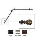 Instyledesign Stella Corner Window Curtain Rod 13 16 Inch Dia.