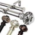 Instyledesign Sycamore 1 Inch Diameter Adjustable Double Curtain Rod
