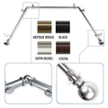 Instyledesign Tegan 13 16 Bay Window Curtain Rod 20 36 Inches 38 72 Inches