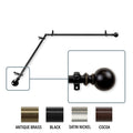 Instyledesign Tegan Corner Window Curtain Rod 13 16 Inch Dia.