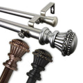 Instyledesign Trinity 1 Inch Diameter Adjustable Double Curtain Rod