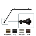 Instyledesign Tristan Corner Window Curtain Rod 13 16 Inch Dia.