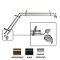 Instyledesign Vine Corner Window Double Curtain Rod 13 16 Inch Dia.