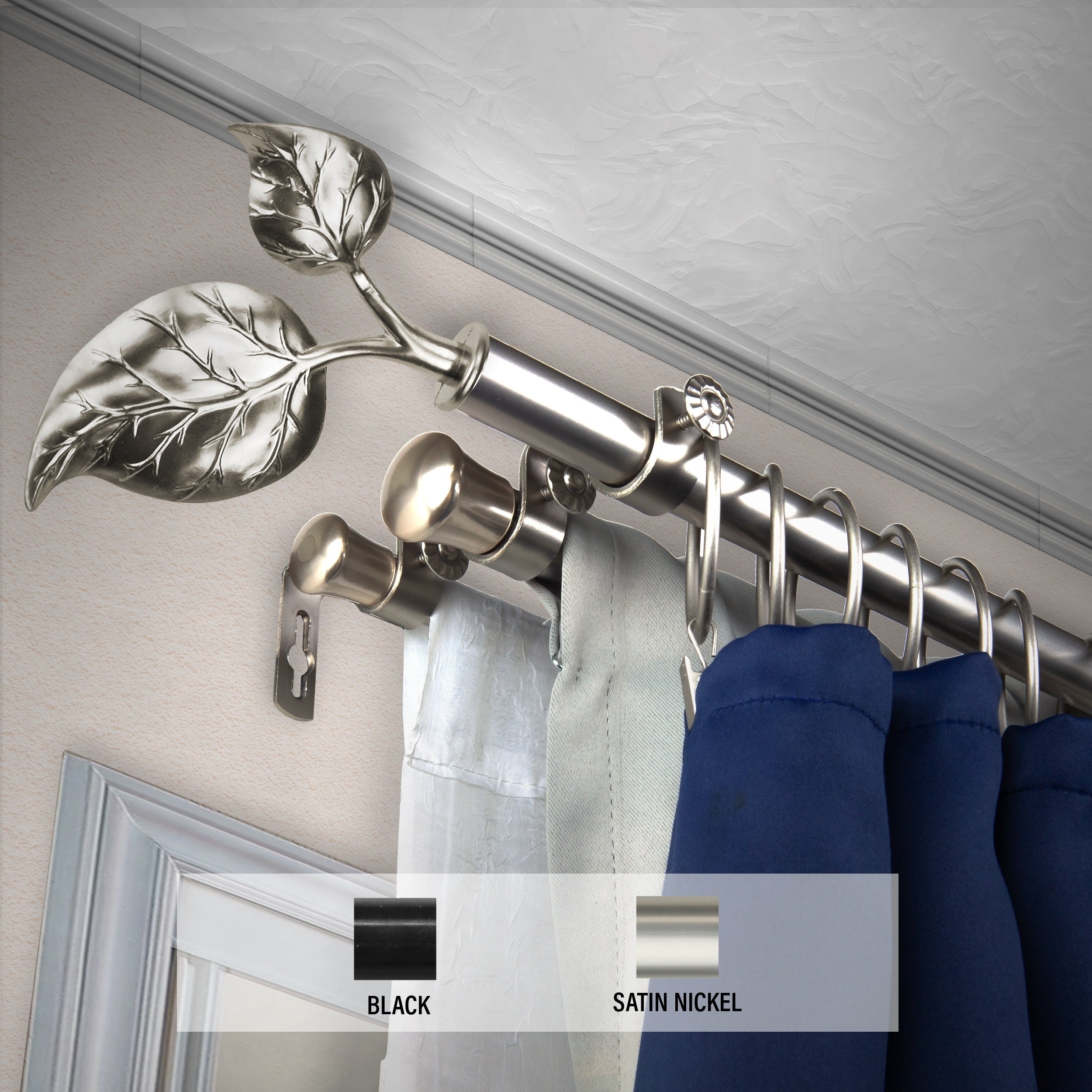 Instyledesign Vine Triple Curtain Rod 13 16 Inch Dia.