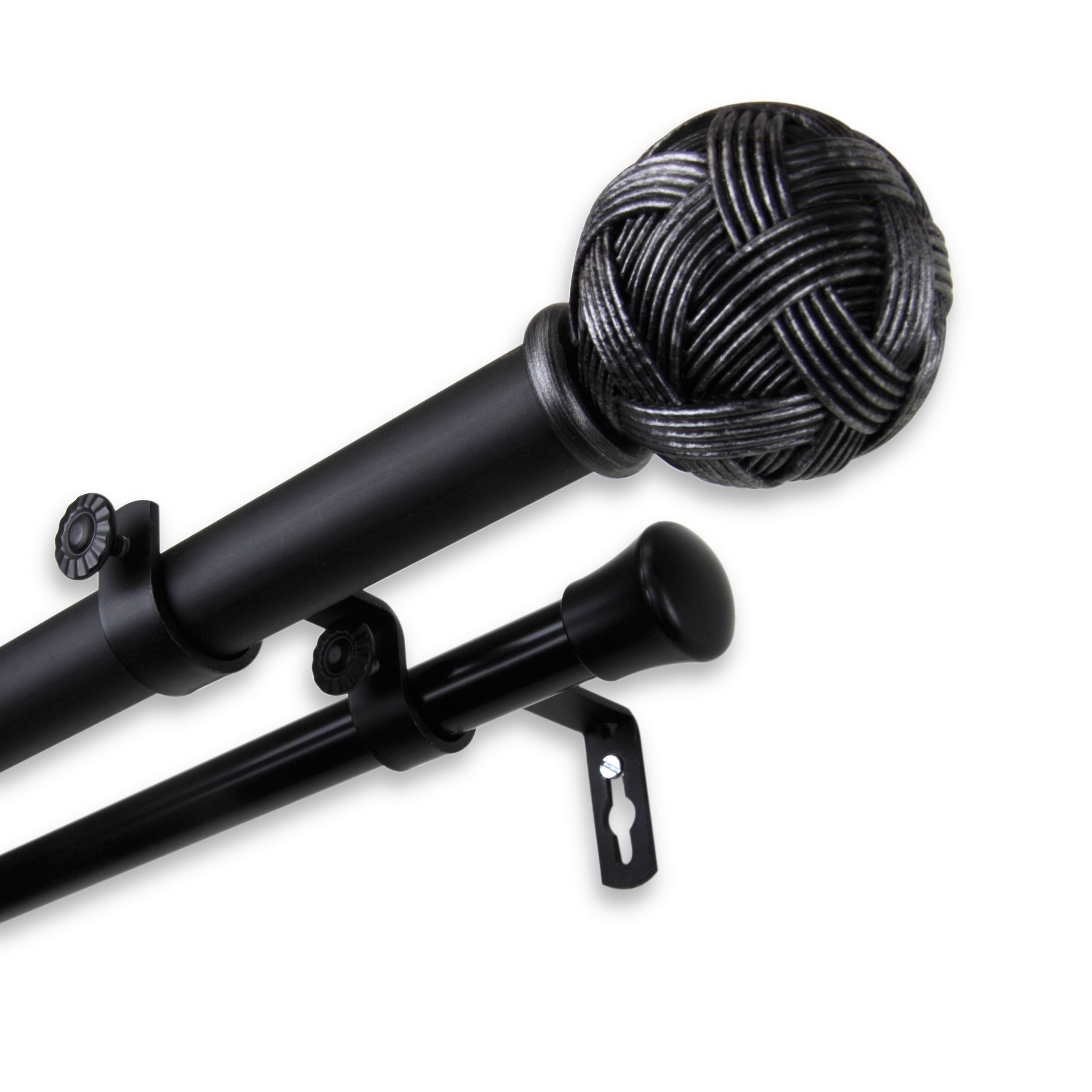 Instyledesign Winona Adjustable Double Curtain Rod