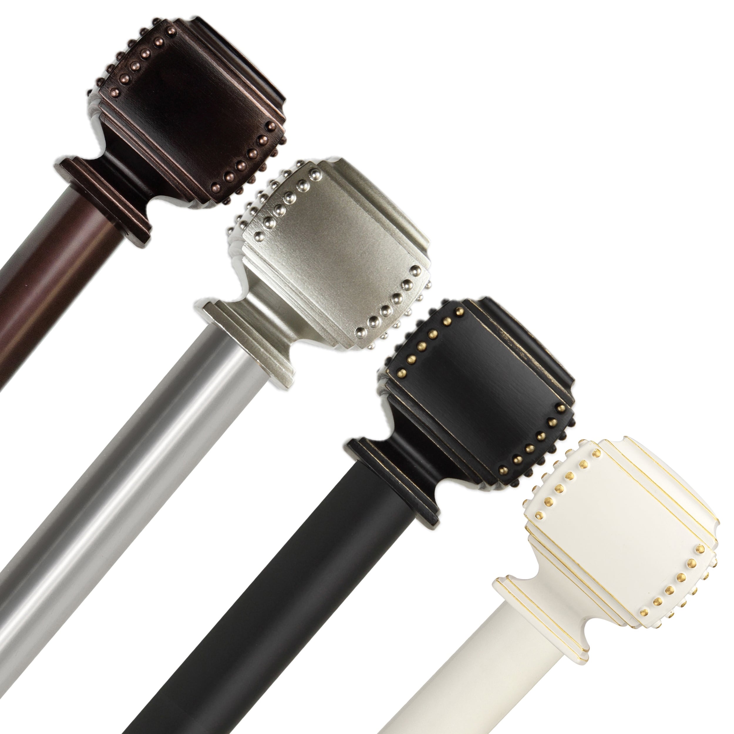 Instyledesign Xavier 1 Inch Diameter Adjustable Curtain Rod