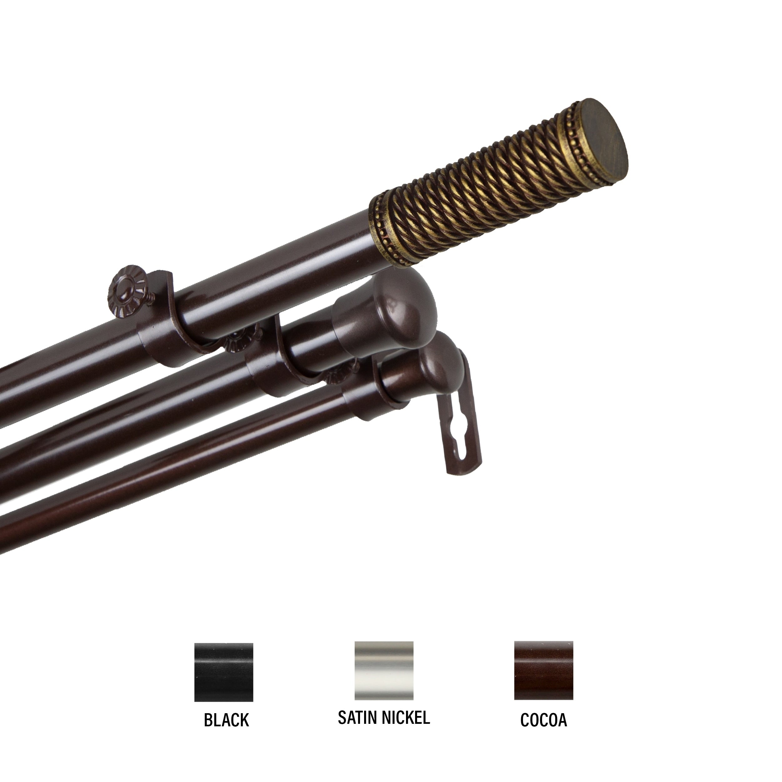 Instyledesign Yarn Triple Curtain Rod 13 16 Inch Dia.