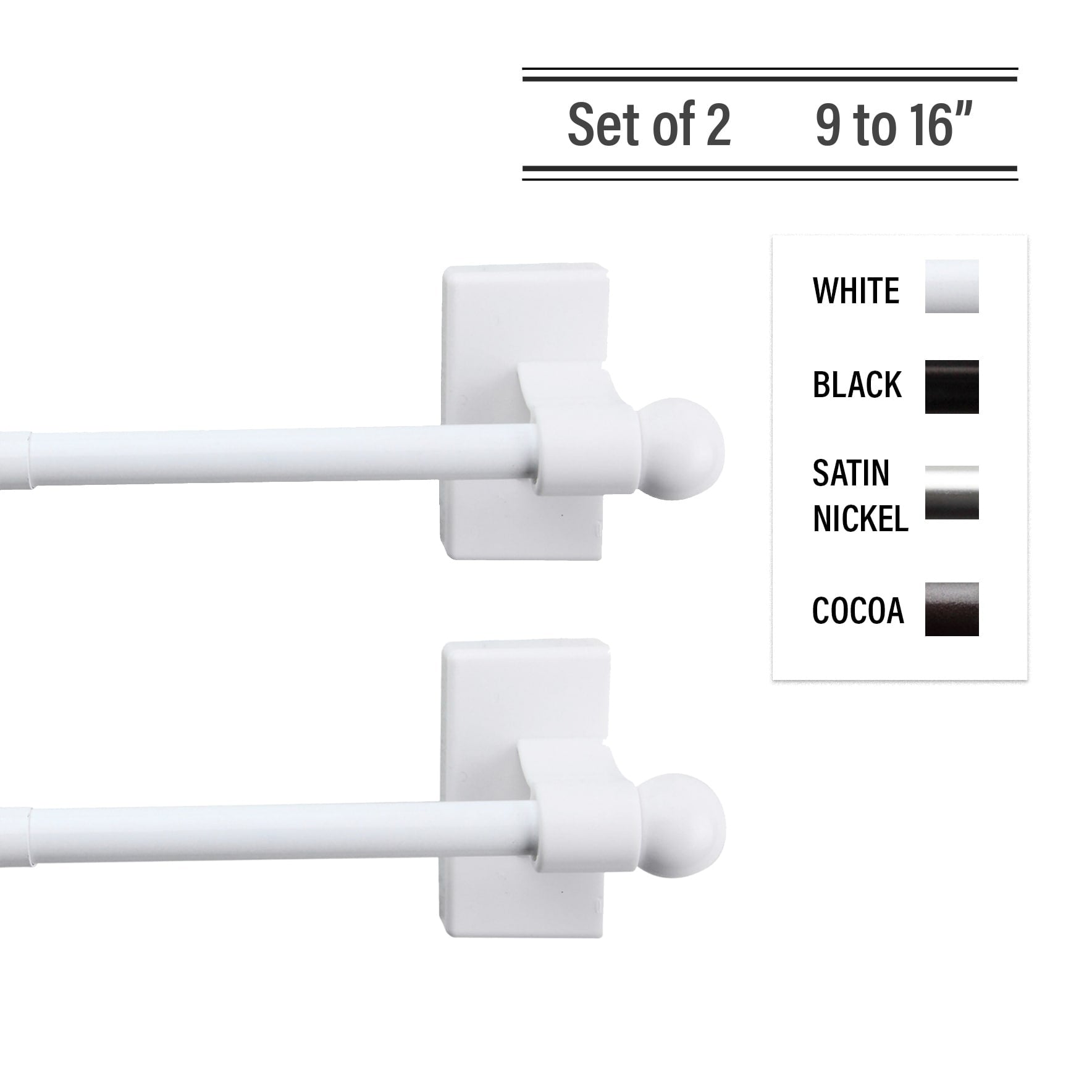 Instyledesign 7 16 Inch Dia. Magnetic Rod 9 16 Inch Long Set Of 2