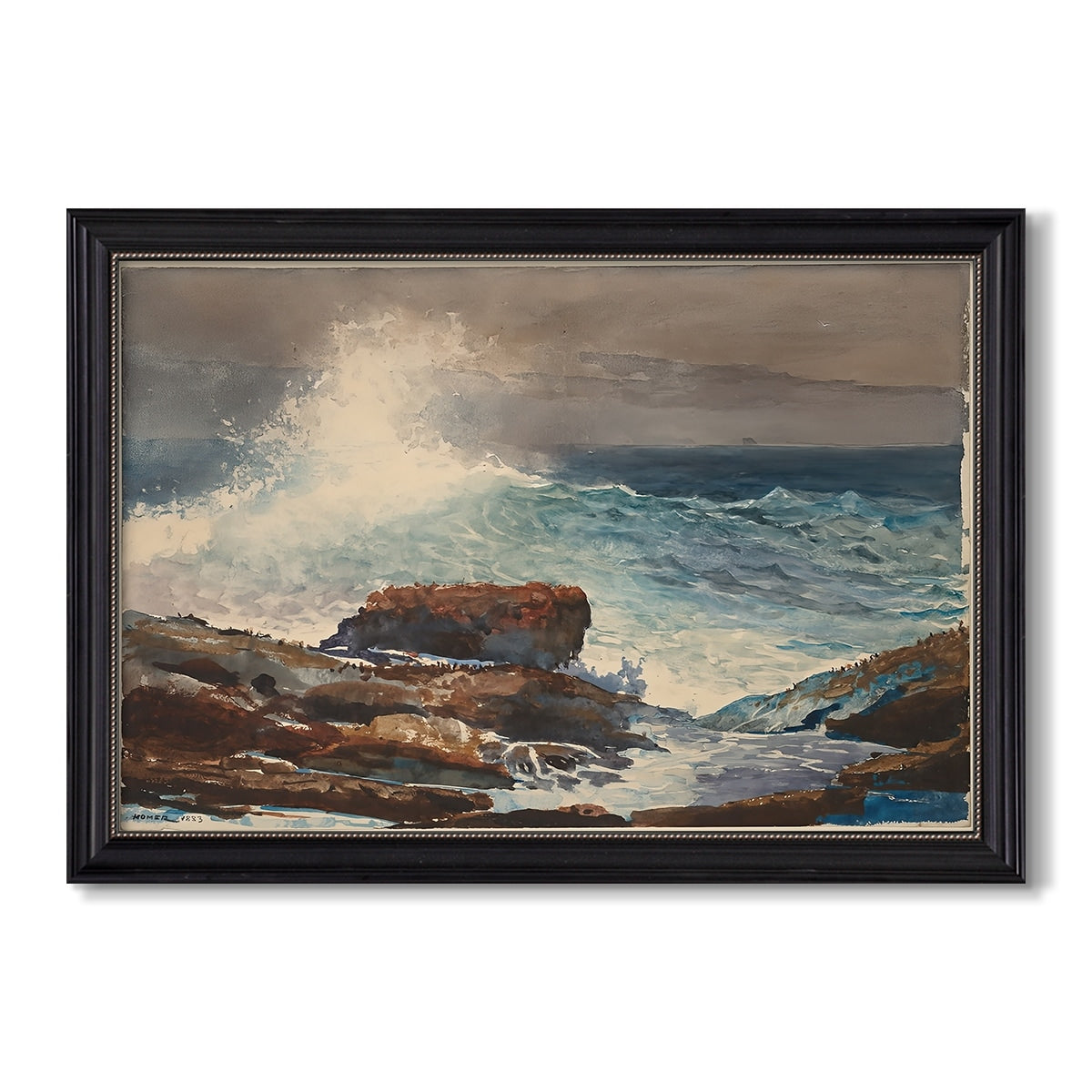 Incoming Tide Scarboro Maine 1883 Winslow Homer Custom Framed Canvas