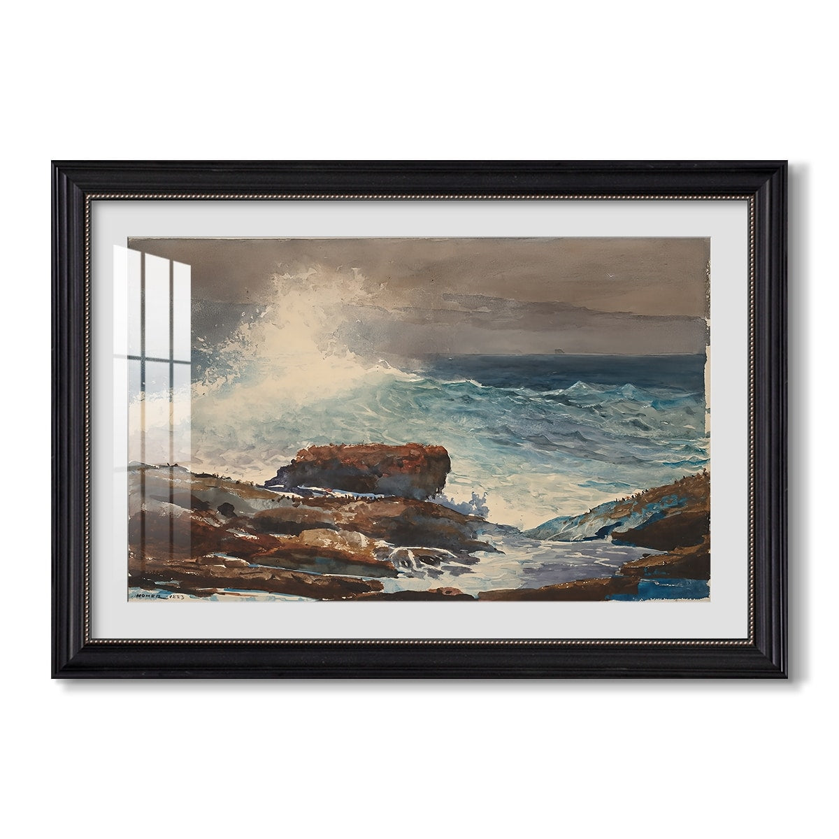 Incoming Tide Scarboro Maine 1883 Winslow Homer Custom Framed Print