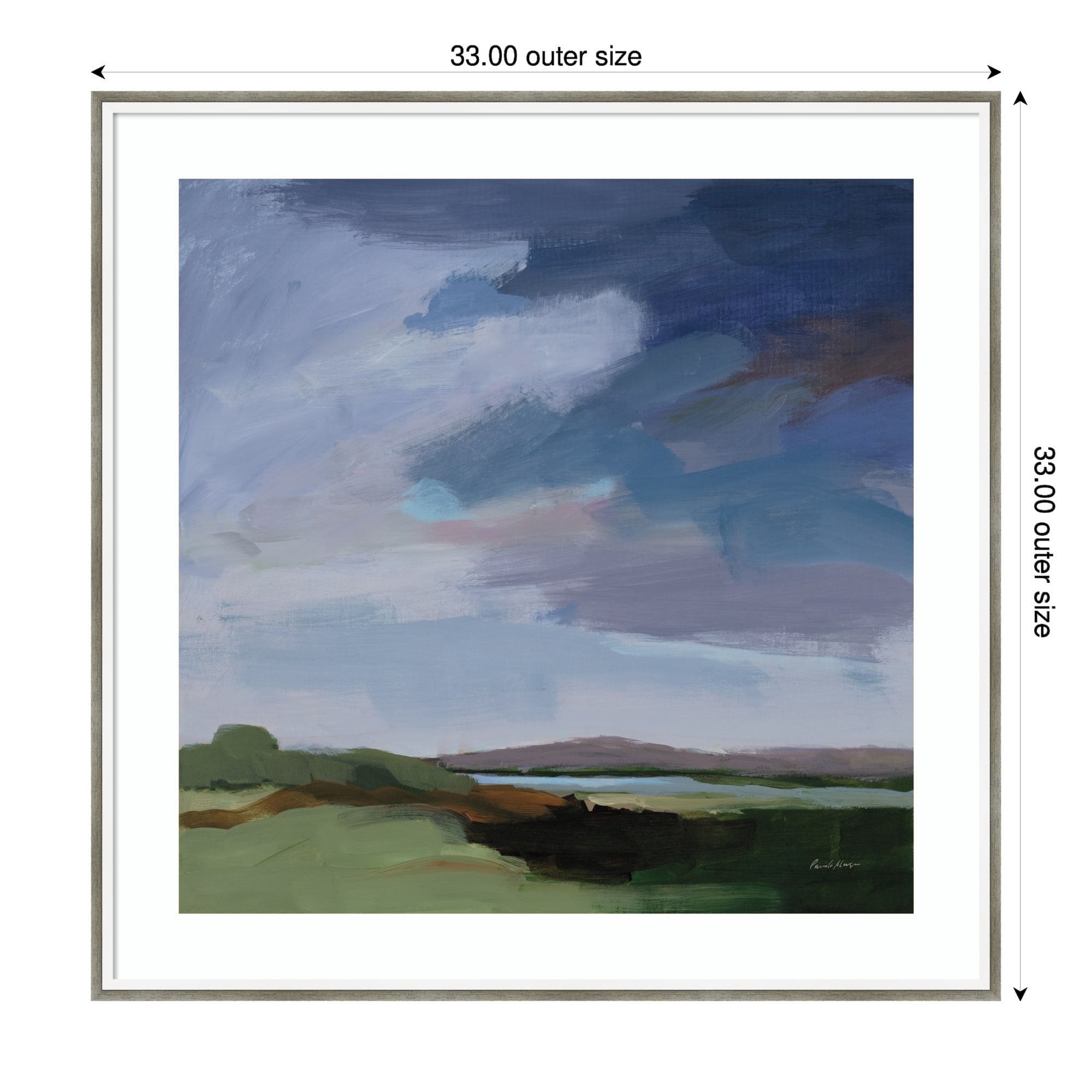 Incoming By Pamela Munger Wood Framed Wall Art Print Lucie Silver White