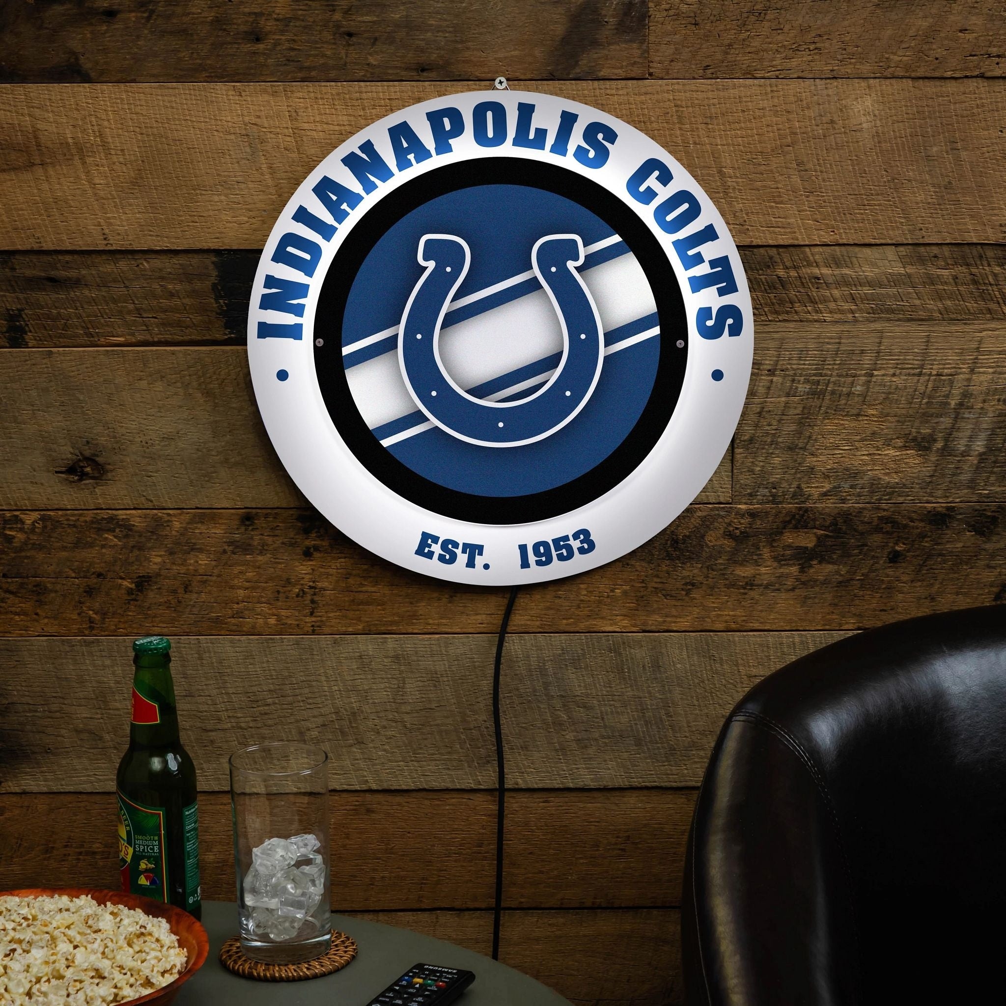 Indianapolis Colts Led Metal Lit Wall Sign Decor