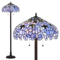 Indigo 2 Light Tiffany Style 19 Inch Floor Lamp