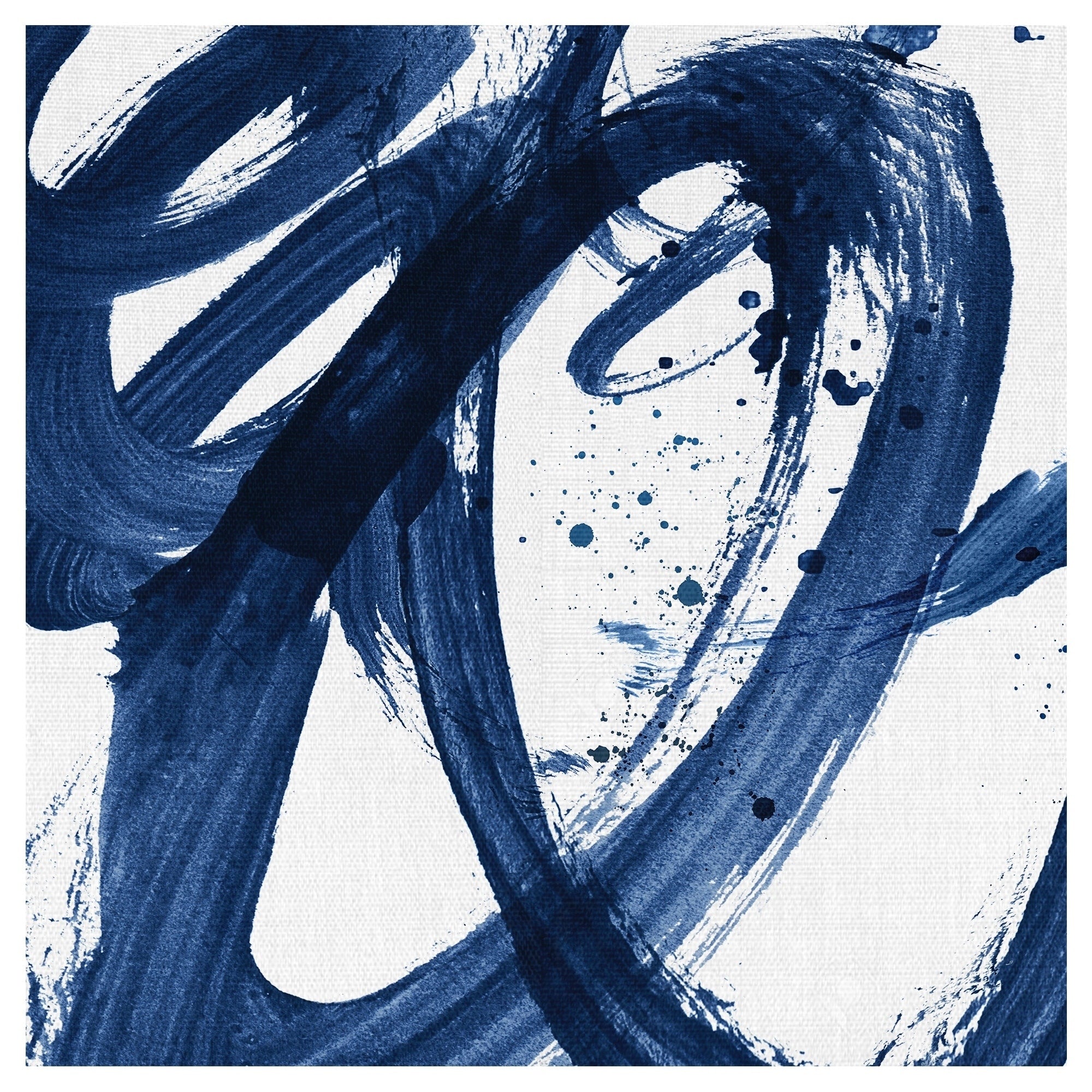 Indigo Brushstrokes By Willowbrook Fine Art Canvas Art Print Abstract