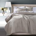 3Pc Anna Coverlet Set Taupe