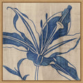 Indigo Lily By Chariklia Zarris 22 X 22 In. Framed Canvas Wall Art Print