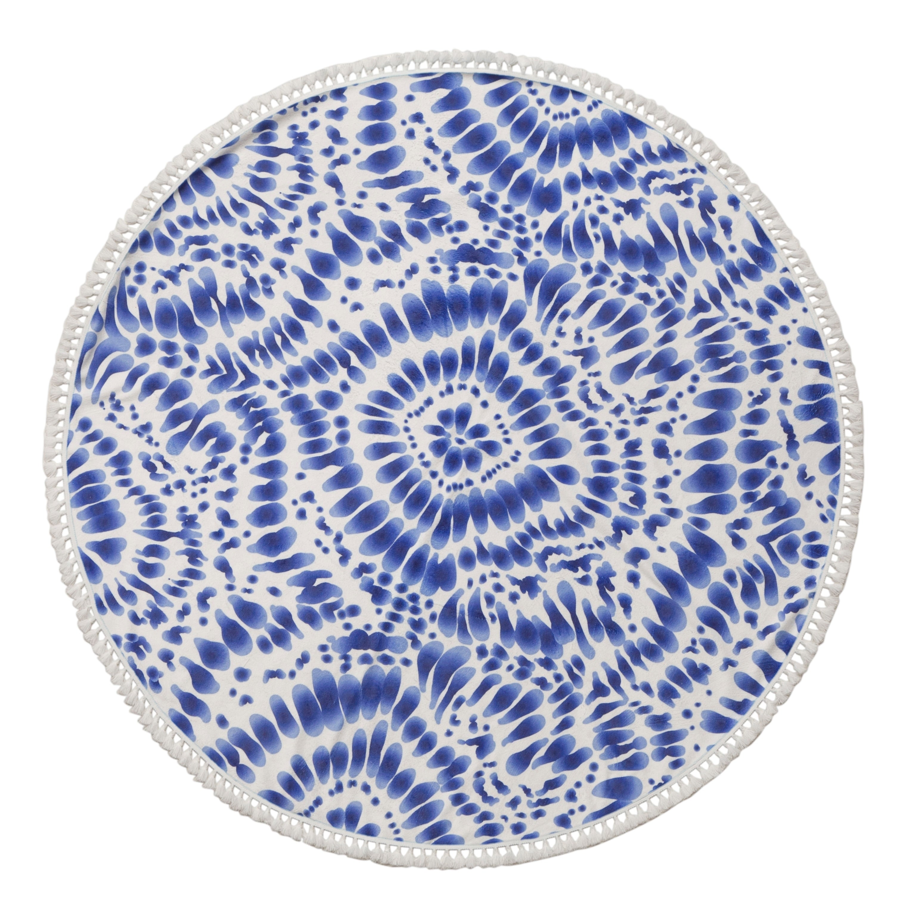 Indigo Round Beach Towel