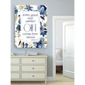 Indigo Scripture Ii Premium Gallery Wrapped Canvas Wall Art