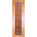 Handmade Herat Oriental Indo Heriz Red Black Wool Rug India 26 X 12