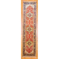 Handmade Herat Oriental Indo Heriz Wool Runner India 26 X 10