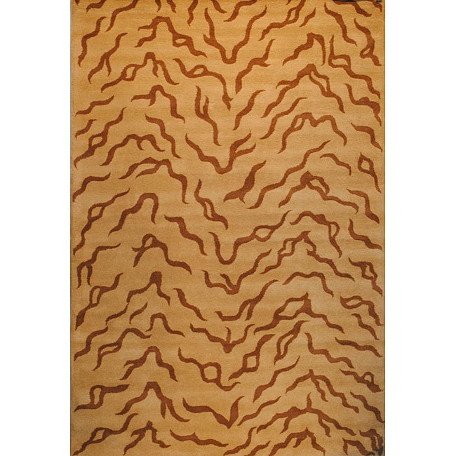 Handmade Herat Oriental Indo Tibetan Wool Rug India 4 X 6