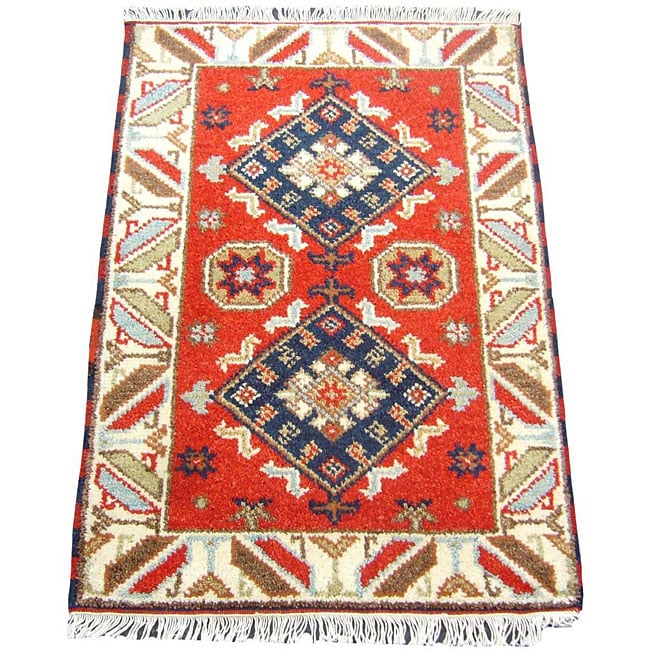 Handmade Herat Oriental Indo Kazak Wool Rug Afghanistan 2 X 3