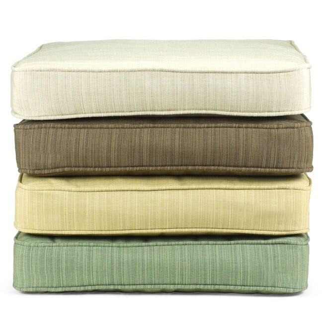 Indoor Outdoor 18 X 12 Textured Neutral Chair Cushion With Sunbrella Fabric