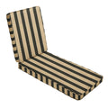 Indoor Outdoor 21 Inch Wide Striped Chaise Lounge Cushion With Sunbrella Fabric