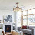 Indoor Ceiling Fan With Remote Control Reversible Motor