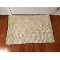 Indoor Jute Beige Black Zigzag Floor Mat