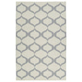 Indoor Outdoor Laguna Ivory And Grey Geo Flat Weave Rug 2 X 3