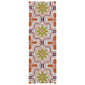Luau Orange Tile Indoor Outdoor Rug 2 X 6