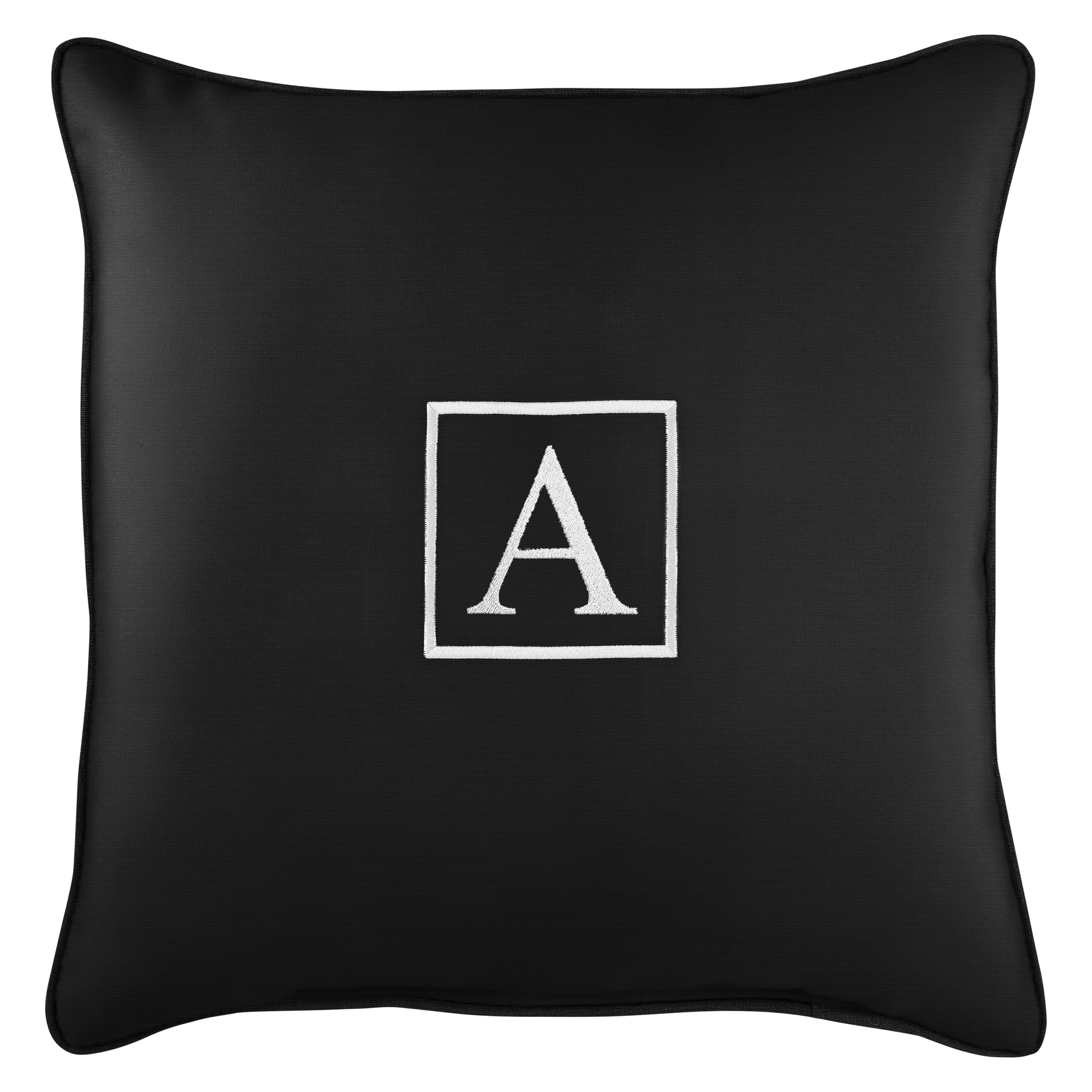 Havenside Home Monogram Corded Single Square Pillow