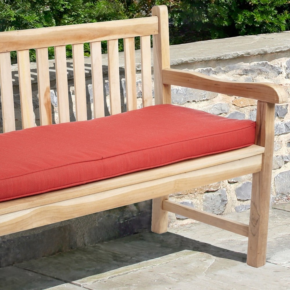 Indoor Outdoor Textured Bright 60 Inch Bench Cushion With Sunbrella Fabric