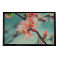 Evideco Indoor Printed Door Mat Flower Pvc Polyester Rug 24X16 Inch Pink