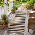 Indoor Striped Area Rugs Machine Washable Non Slip Area Rugs 3X5 2.5X8 Size Options 2.5 X 8 Brown And Black