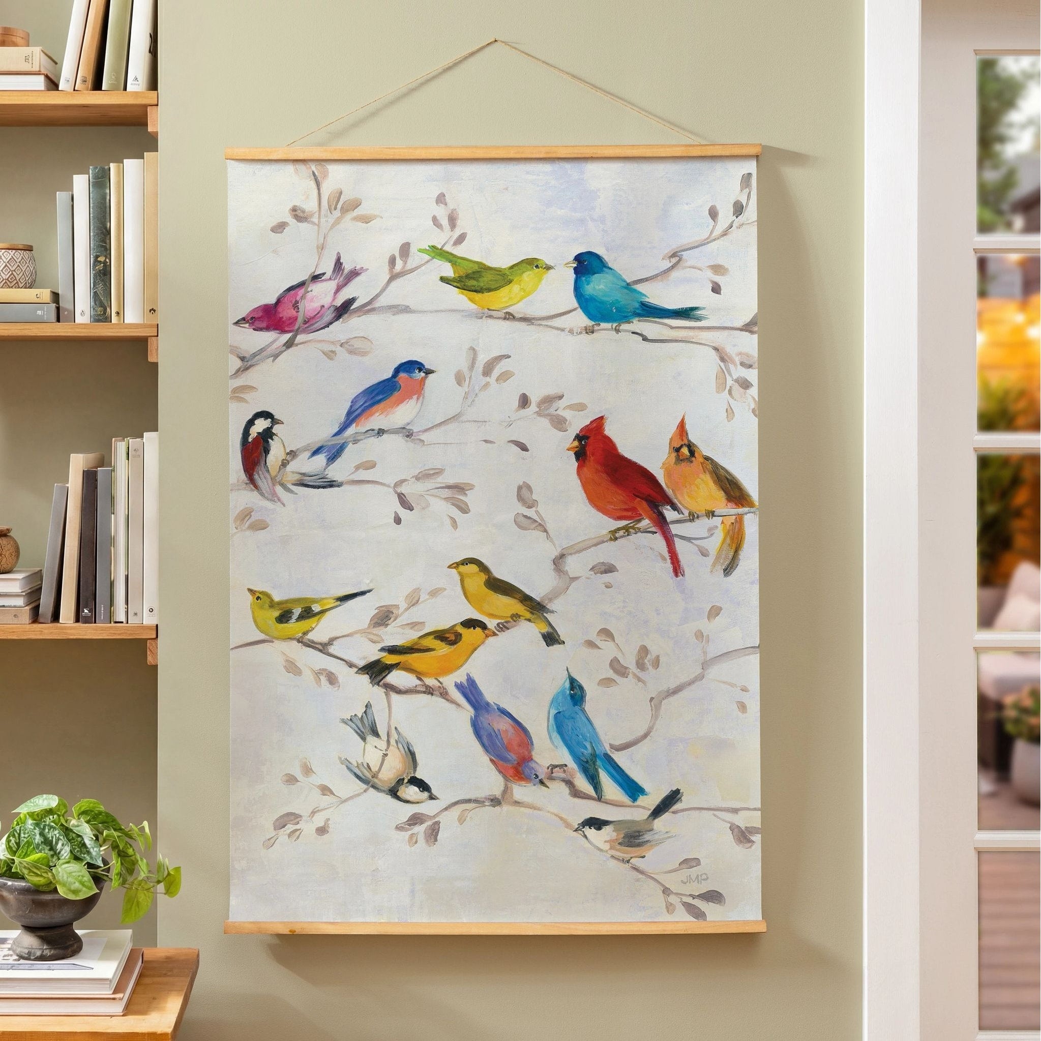 Indoor Wall Decor Canvas Tapestry Birds On Branches