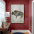Indoor Wall Decor Canvas Tapestry Color Block Bison