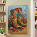 Indoor Wall Decor Canvas Tapestry Floral Boots