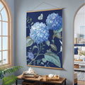 Indoor Wall Decor Canvas Tapestry Hydrangea Butterfly
