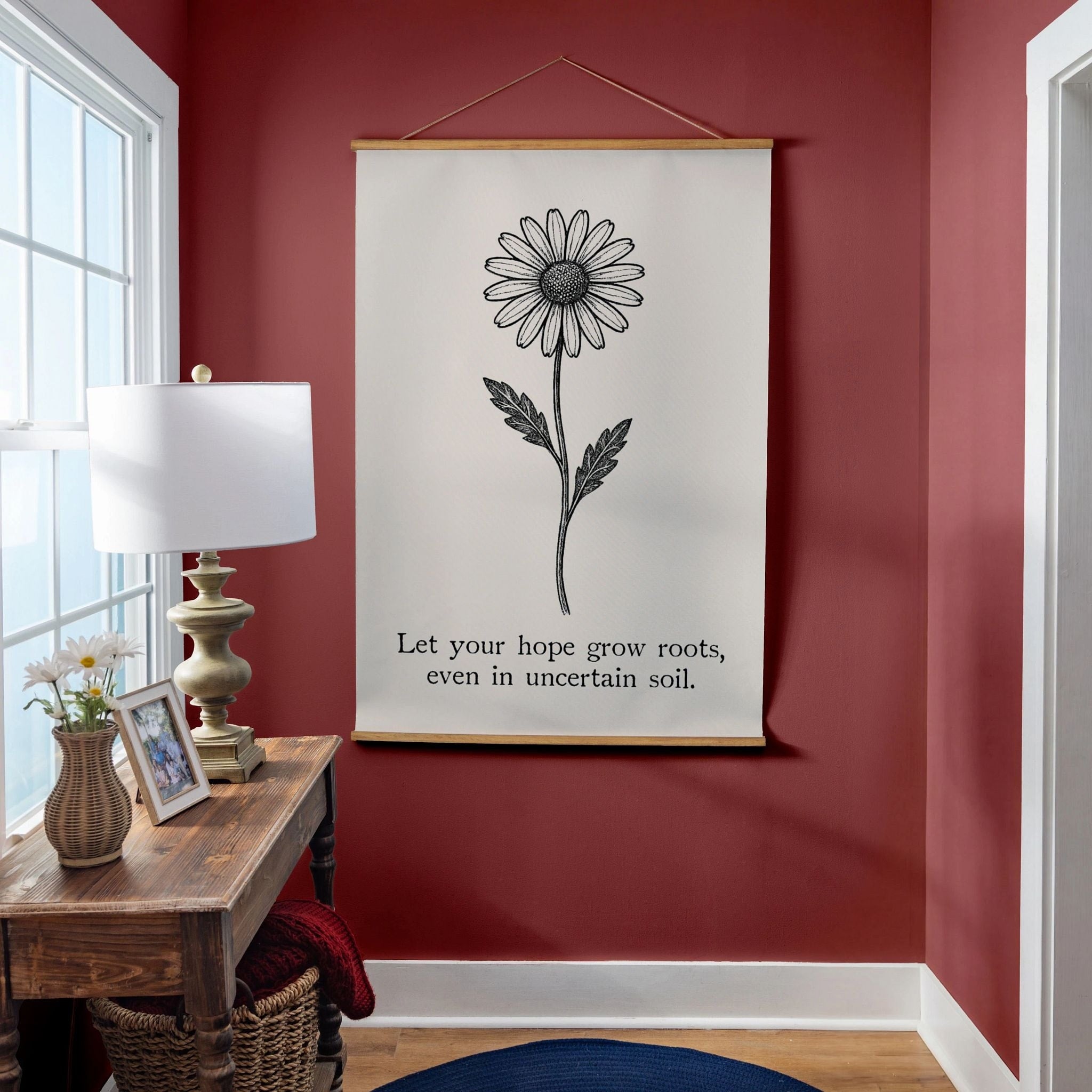 Indoor Wall Decor Canvas Tapestry Let Your Hope Grow Roots
