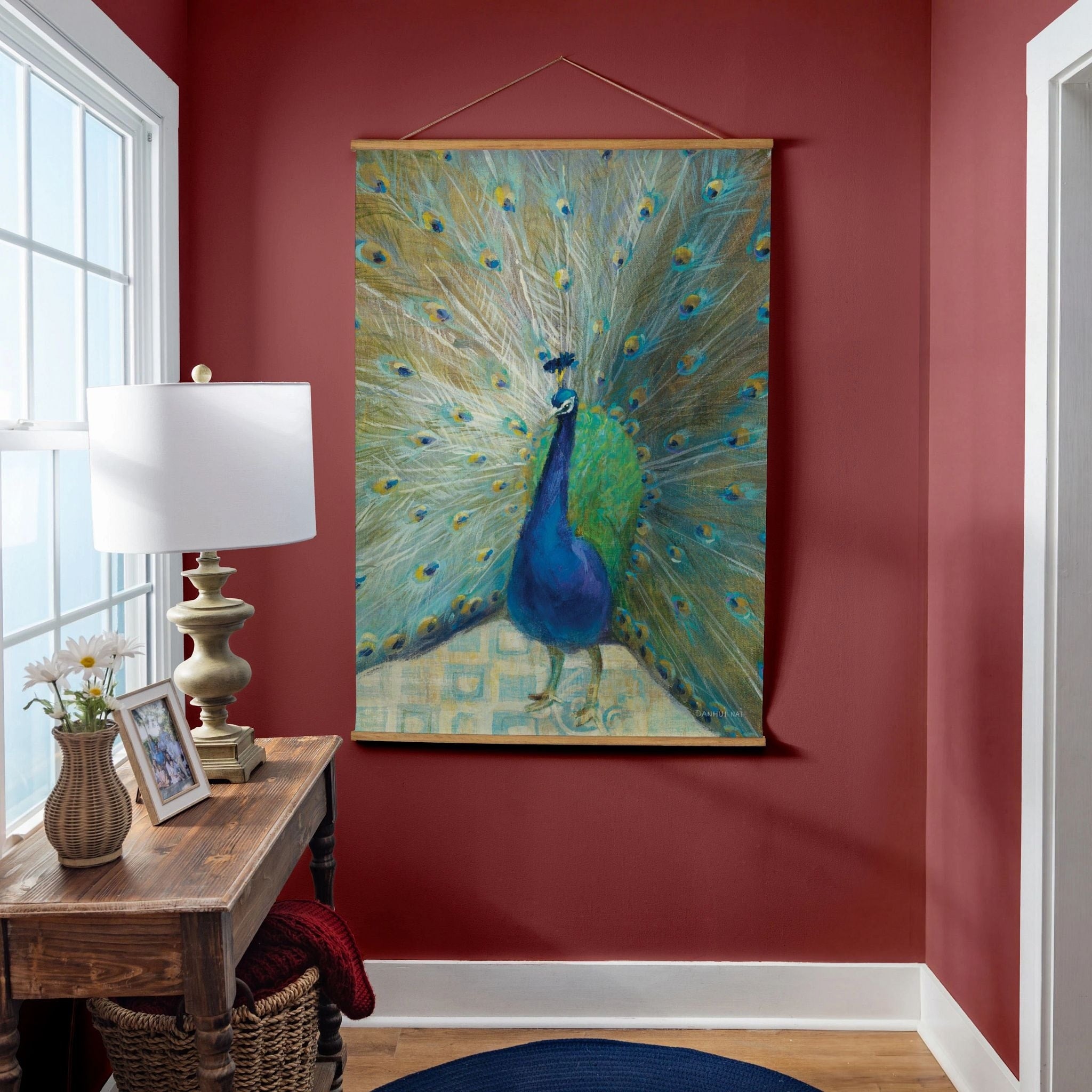 Indoor Wall Decor Canvas Tapestry Peacock