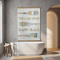 Indoor Wall Decor Canvas Tapestry The Lake Is My Happy Place