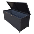 Indoor And Outdoor 113 Gallon Wicker Storage Bin With Metal Frame