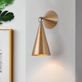 Industrial Bronze 1 Light Wall Sconce With Conical Metal Shade