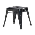 Industrial Clear Gunmetal 18 Inch Mini Backless Stool Set Of 4
