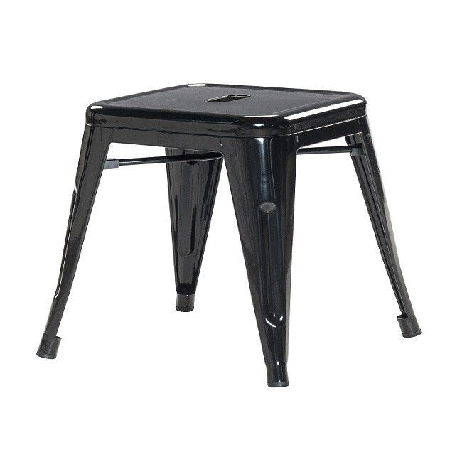 Industrial Clear Gunmetal 18 Inch Mini Backless Stool Set Of 4