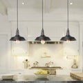 1 Light Industrial Black Iron Pendant Lighting L10.2 Xw10.2 Xh9.05